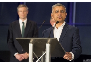 伦敦迎来首位穆斯林市长.当地时间2016...
